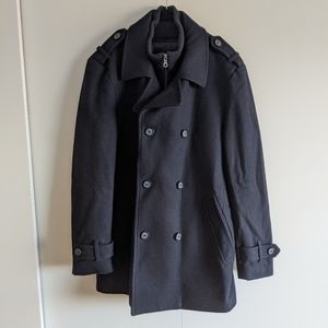 Egara Men's Wearhouse Navy Peacoat with lining